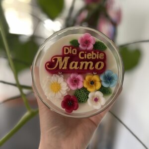 Świeca sojowa „Dla Ciebie Mamo” – ręcznie robiona, personalizowany prezent na Dzień Matki